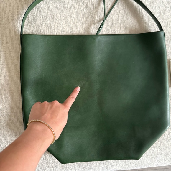 The Row Large North South Park Tote Bag Moss Green - Picture 3 of 12